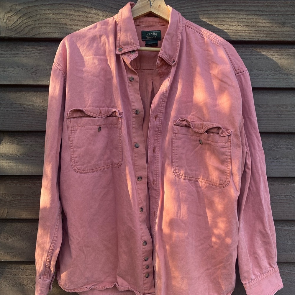 Salmon color Button-Up Shirt